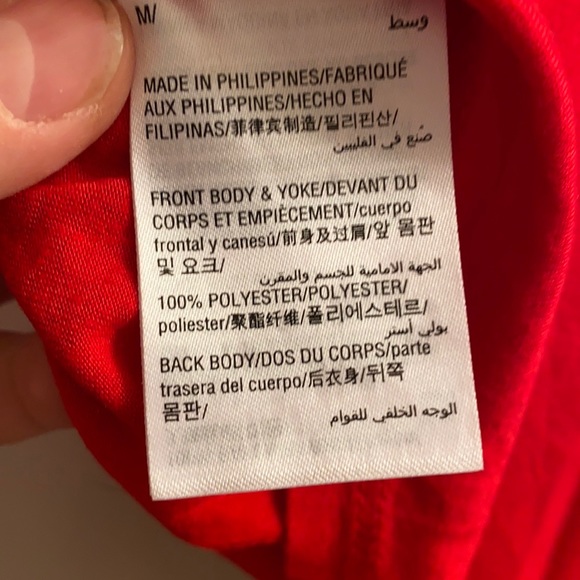 INC Red V-neck Top Size M - Picture 7 of 7